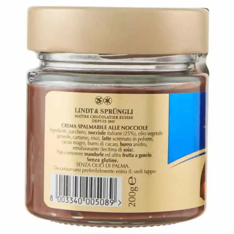 LINDT CREMA SPALMABILE ALLE NOCCIOLE 200 GR - immagine 3