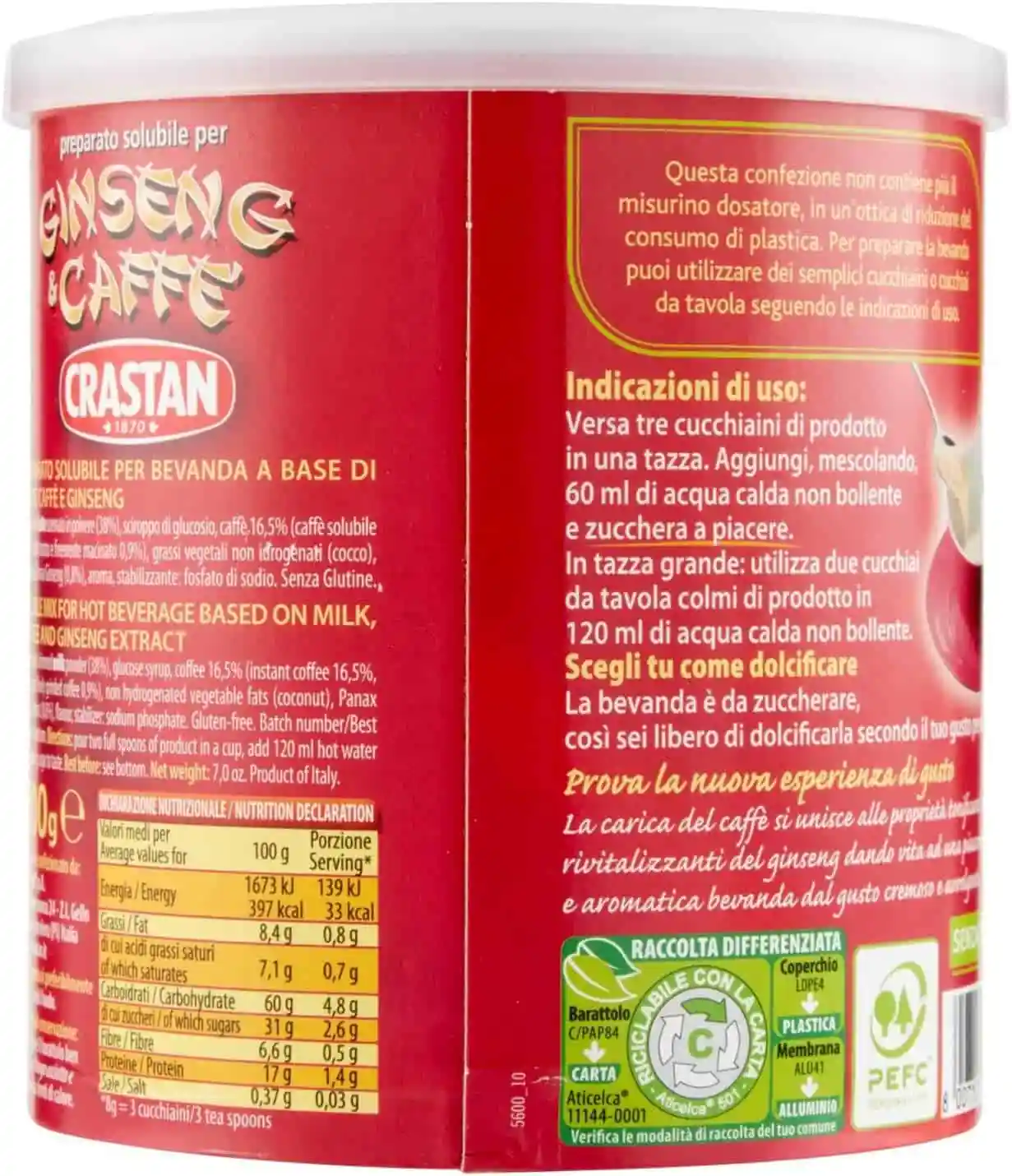 CRASTAN CAFFE’ GINSENG 200 GR - immagine 3