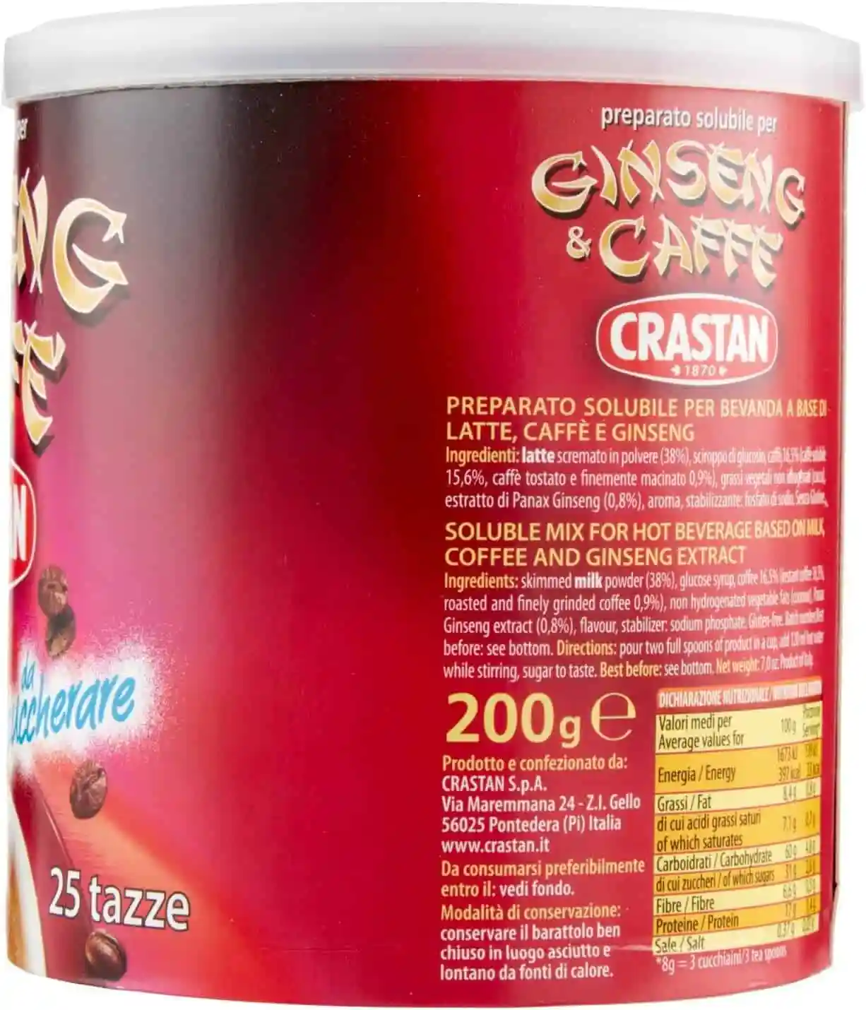 CRASTAN CAFFE’ GINSENG 200 GR - immagine 4