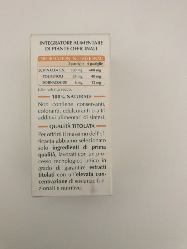 Echinacea 8% Polifenoli 2% Echinacoside 60 Pastiglie - immagine 2