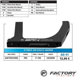 Adattatore freno disco anteriore PM-FM 160 mm