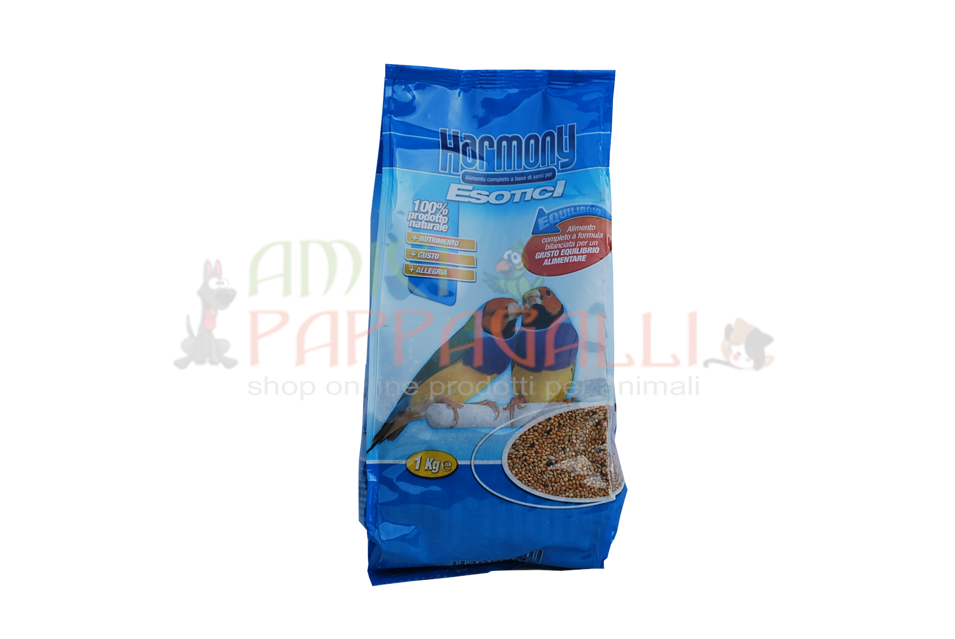 Mangime per Esotici 1kg – Harmony – Miscela per bengalini, diamanti di gould, passere del giappone…