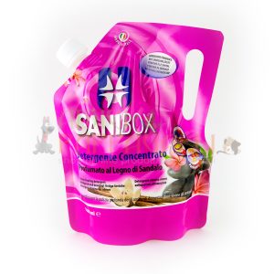 Sanibox  detergente igienizzante per pavimenti e per ambienti – legno di sandalo ml 1000
