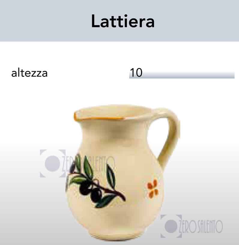 Lattiera in Terracotta Salentina – Ceramica decoro Olive