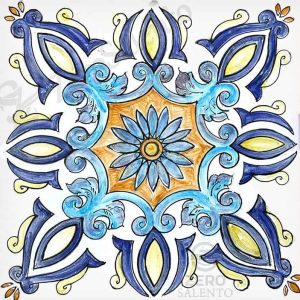 Mattonella Maiolica Salentina colore blu Termaiol24