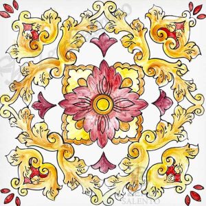 Mattonella Maiolica Salentina colore rosso Termaiol38