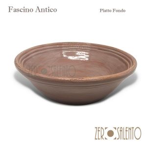 Piatto Fondo in Terracotta – Ceramica Fascino Antico Tortora
