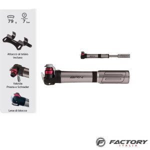 Pompa bici a mano Titan CNC alluminio