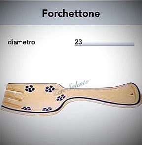 Posacucchiaio a Forchettone in Terracotta – Ceramica decoro Stelle Salento