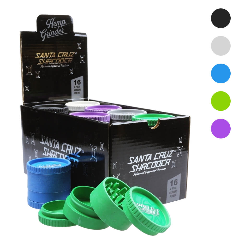 Santa Cruz Shredder Hemp Grinder in Canapa Biodegradabile 4 Parti 55mm