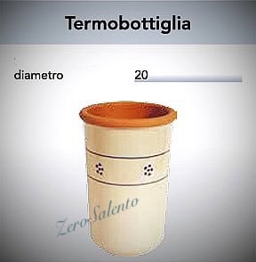 Termobottiglia in Terracotta – Ceramica con decoro Stelle Salento
