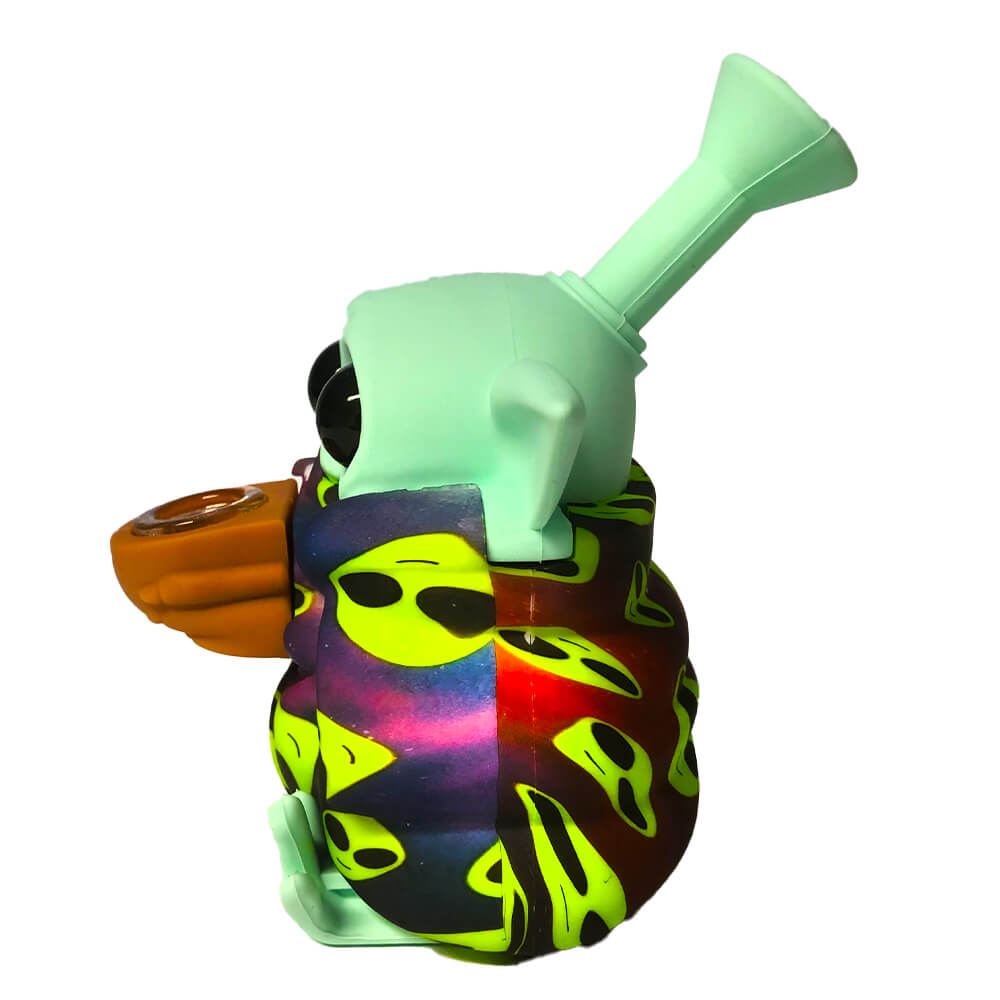 Urban Crew Alien Smiley Bong in Silicone 13cm con Pezzi Rimovibili - immagine 3