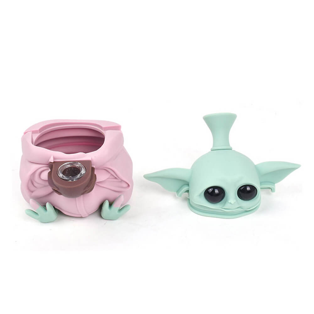 Urban Crew Pink Alien Bong in Silicone 13cm con Pezzi Rimovibili - immagine 3