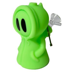 Urban Crew Pipa in Silicone Green Death 11cm con Dabber e Jar