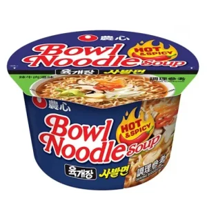 Nongshim Bowl Hot & Spicy Noodles, spaghetti istantanei piccanti 100g