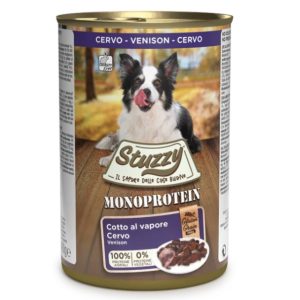 Stuzzy Monoprotein Cervo 400g – umido cani monoproteico