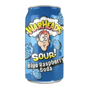 Warheads Sour Soda Blue Raspberry, bevanda aspra al lampone blu 330ml